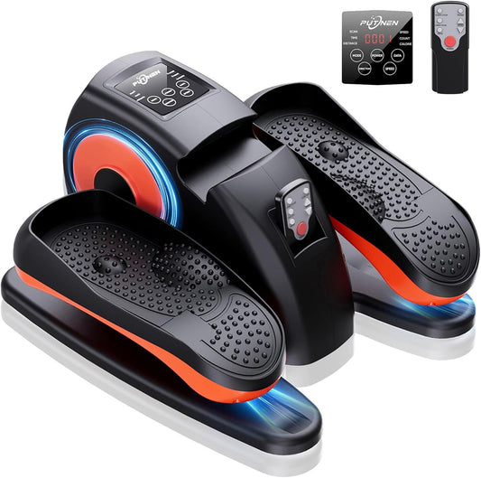 מכשיר כושר אליפטי לרגליים, אחסון נוח מתחת לשולחן, ללא צורך בהרכבה עצמית, אליפטיקל שקט ונייד לגיל השלישי עם שלט רחוק ו-12 מהירויות אימון להתאמה אישית מלאה