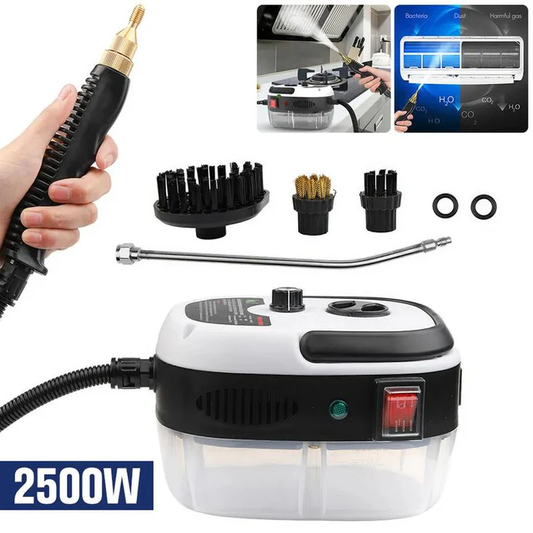 מנקה קיטור ידני 2500W לרכב ולבית – ניקוי עוצמתי בטמפרטורה גבוהה עם עיצוב נייד ורב-שימושי