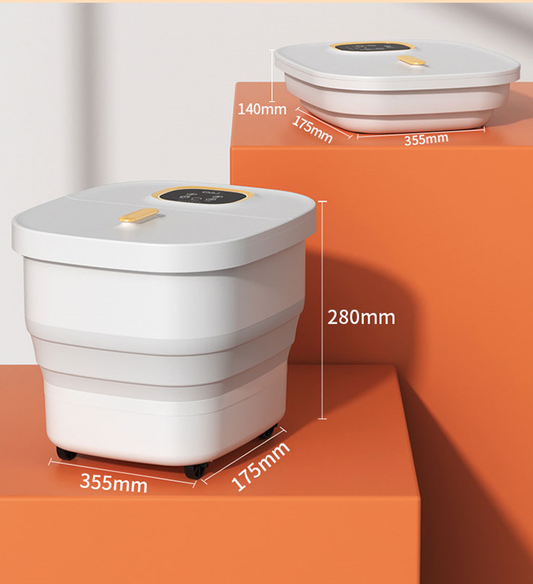 אמבט רגליים מתקפל עם חימום, מסאז'ר ממונע, מסך מגע, ערכת פדיקור, בקרת טמפרטורה, ספא פדיקור לרגליים, אמבט רגליים