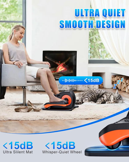 מכשיר כושר אליפטי לרגליים, אחסון נוח מתחת לשולחן, ללא צורך בהרכבה עצמית, אליפטיקל שקט ונייד לגיל השלישי עם שלט רחוק ו-12 מהירויות אימון להתאמה אישית מלאה