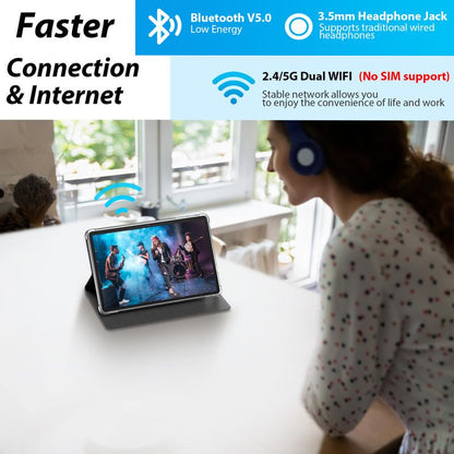 טאבלט, טאבלט אנדרואיד 2025 עם מקלדת, 14GB+265GB+1TB, טאבלטים סלולריים 4G עם חריץ סים כפול, טאבלטים 2 ב-1 בגודל 10.1 אינץ' עם אוקטה ליבות ומסך Incell, Wifi 5G, 7000 מיליאמפר/שעה, נעילת פנים, עכבר, כיסוי