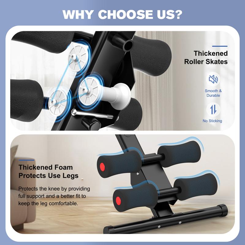 Relife Sports Adjustable Foldable Ab Trainer Machine with LCD Monitor | Home Gym Core, Abs & Waist Shaper | Knee Protection & Resistance/Elastic Bands | Arm, Leg & Buttocks Workout Equipment | Beginner-Friendly