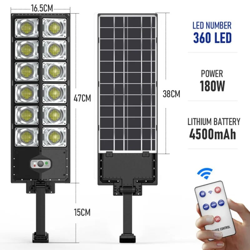 מערכת תאורת LED סולארית עם חיישן תנועה 1500W